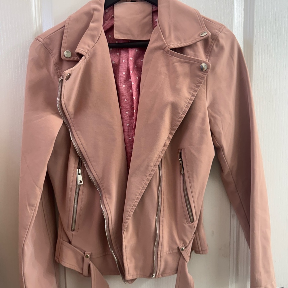 Women's Pink Moto Jacket
